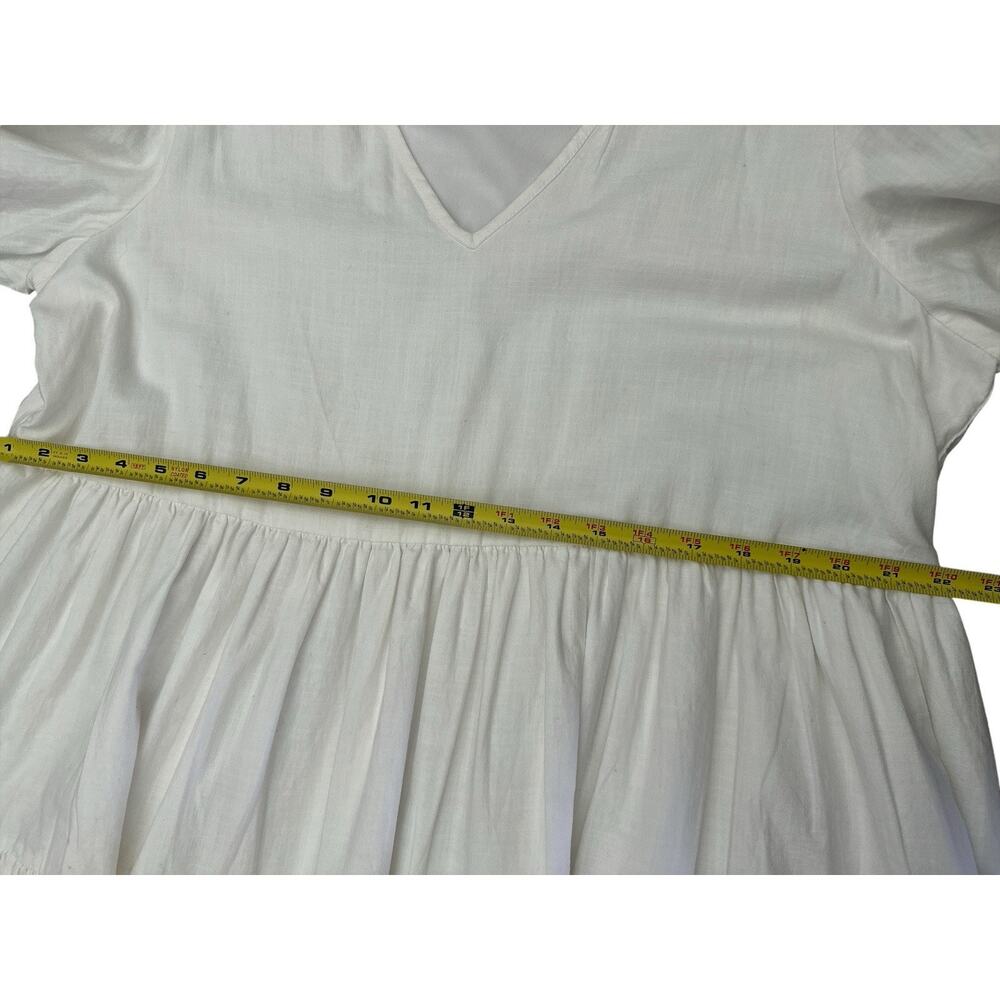 ana a news approach White Dress Cotton on tiered babydoll Size L - Picture 8 of 10